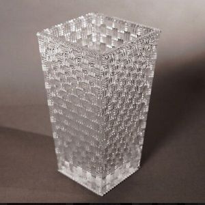 Tiffany & Co 10 in Basketweave Rectangular Vase